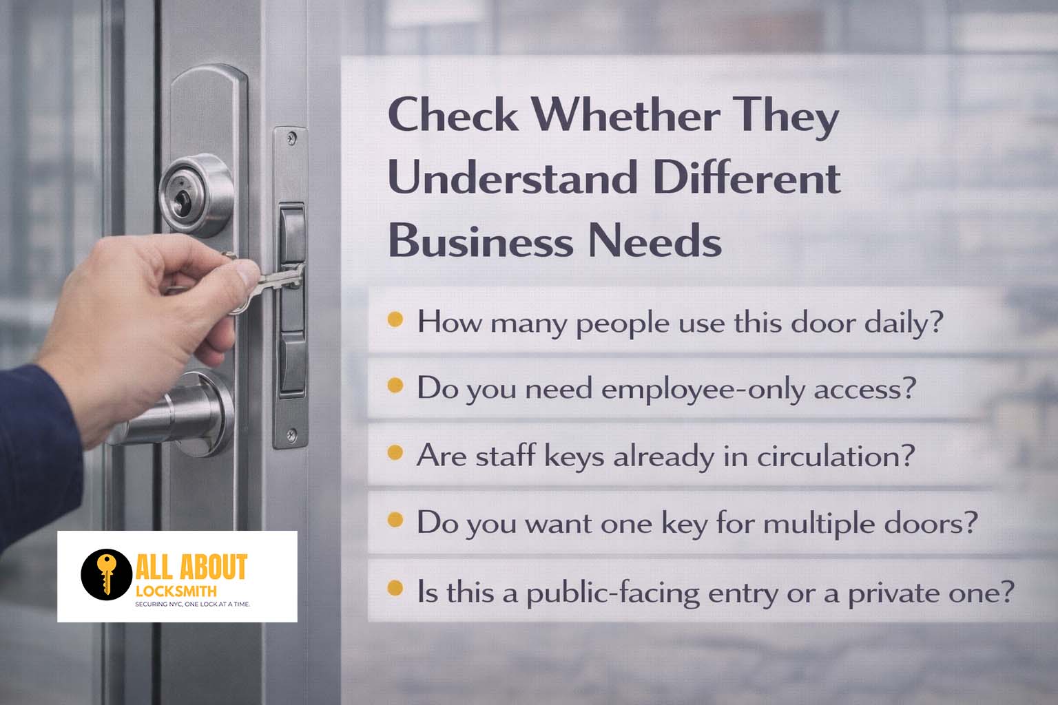 Check Whether They Understand Different Business Needs